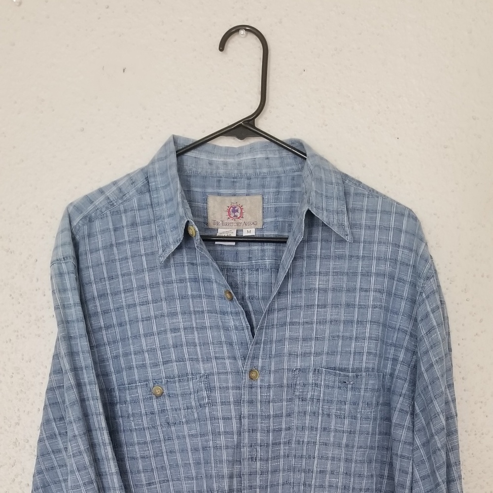 The Territory Ahead Mens Blue Button Down Sz M